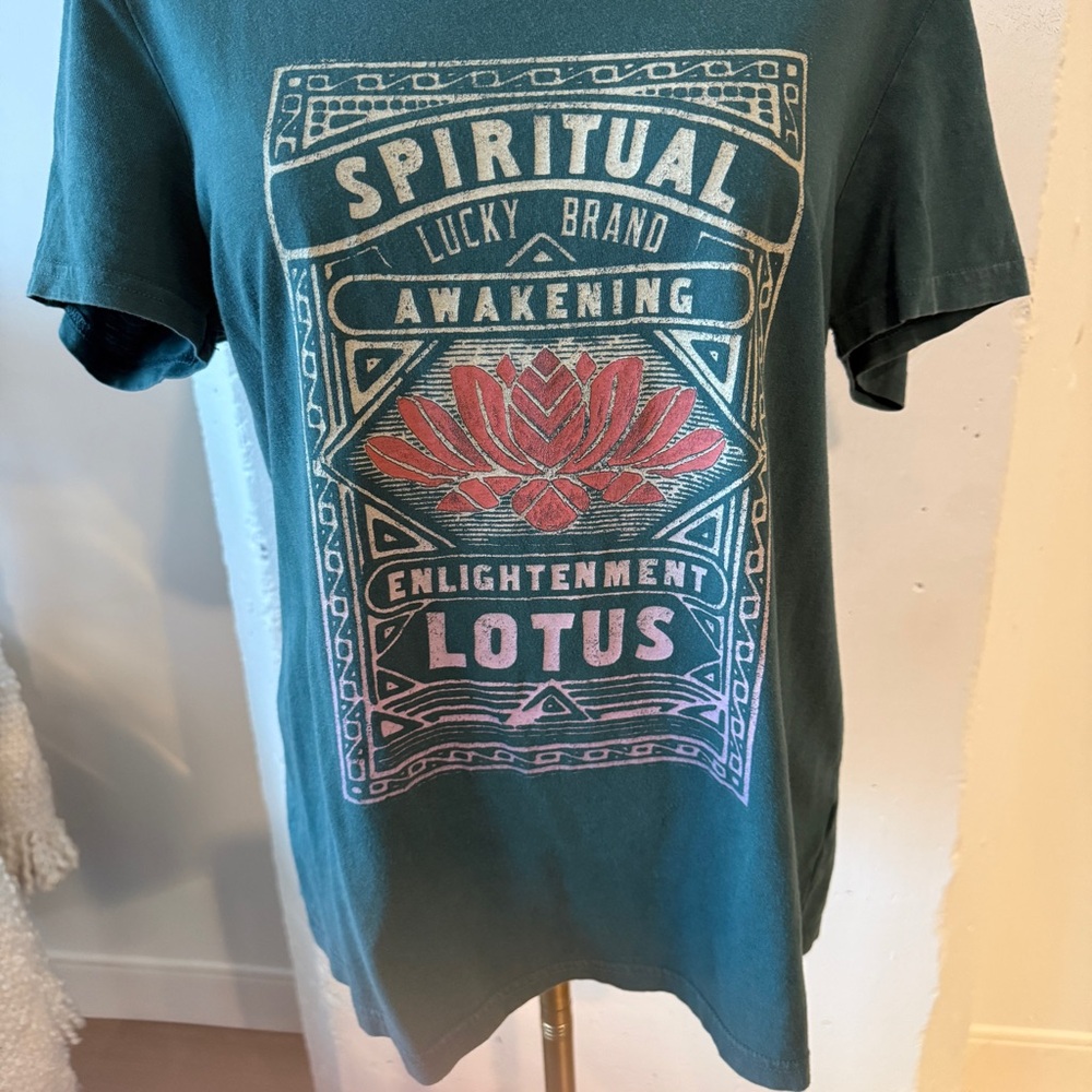 Lucky Brand Spiritual Awakening Teal T-Shirt